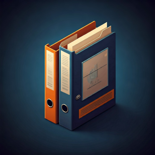 Organized paperwork in folder